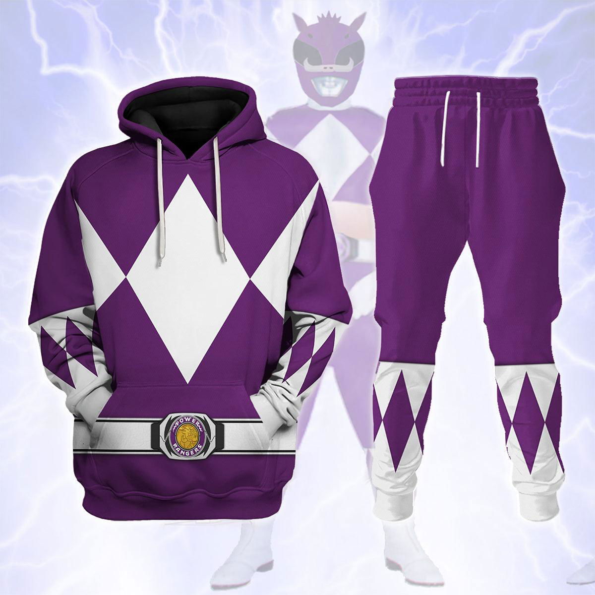 Bulk and Skull Purple Ranger Hoodies Sweatshirt T-shirt Hawaiian Sweatpants