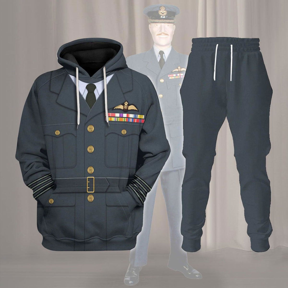 Captain Leonard Horwood WWII Service Costume Hoodie Sweatshirt T-Shirt Tracksuit