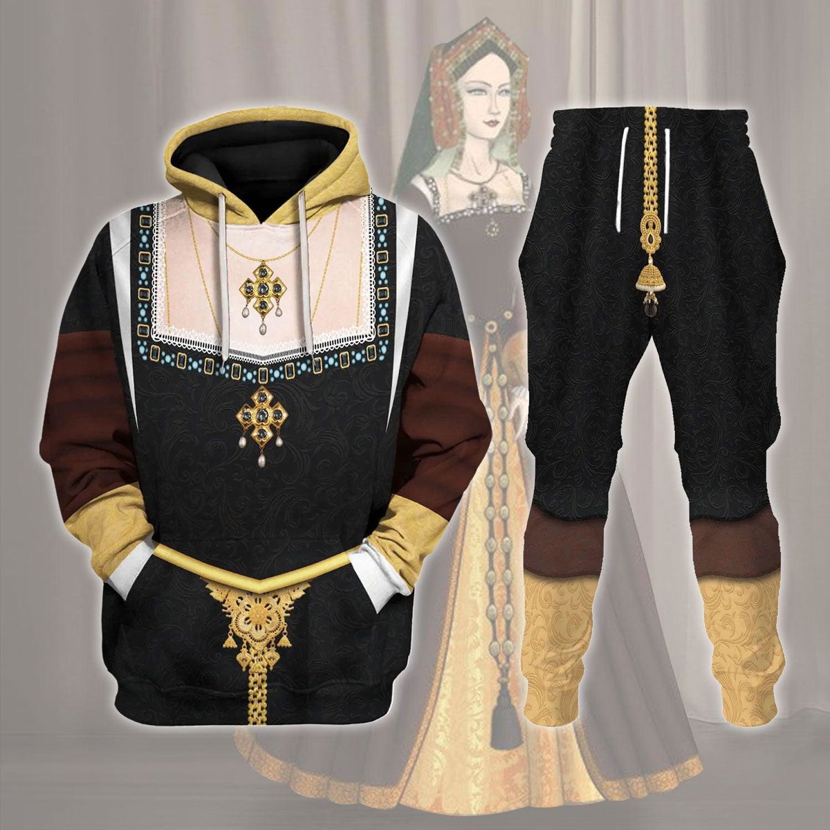 Catherine of Aragon Queen of England Costume Hoodie Sweatshirt T-Shirt Tracksuit