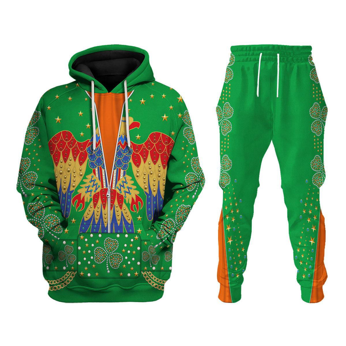 Celebrating the King: Elvis Presley EAGLE Costume for St. Patrick’s Day Hoodie Sweatshirt T-Shirt Sweatpants