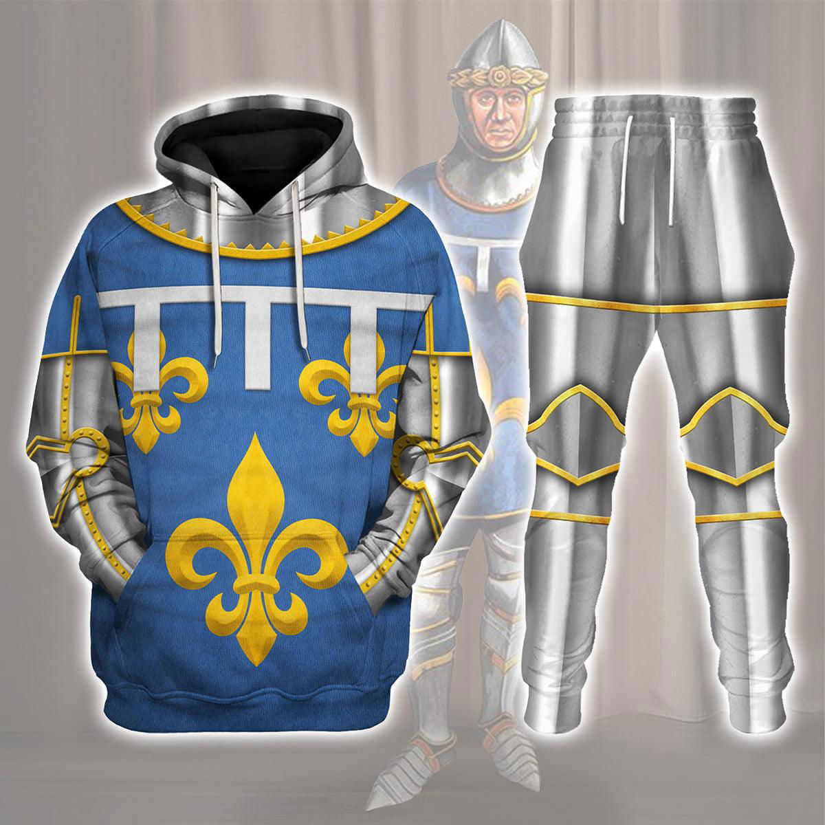 Charles Duke of Orleans Battle of Agincourt Costume Hoodie Sweatshirt T-Shirt Tracksuit