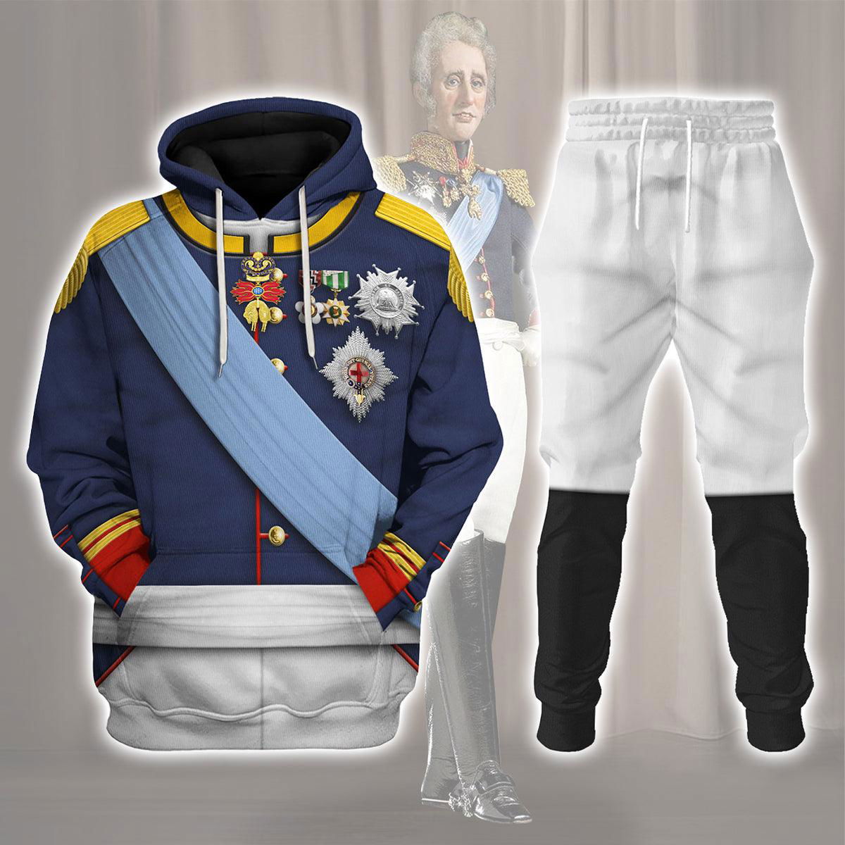 Charles X of France Uniform All Over Print Hoodie Sweatshirt T-Shirt Tracksuit