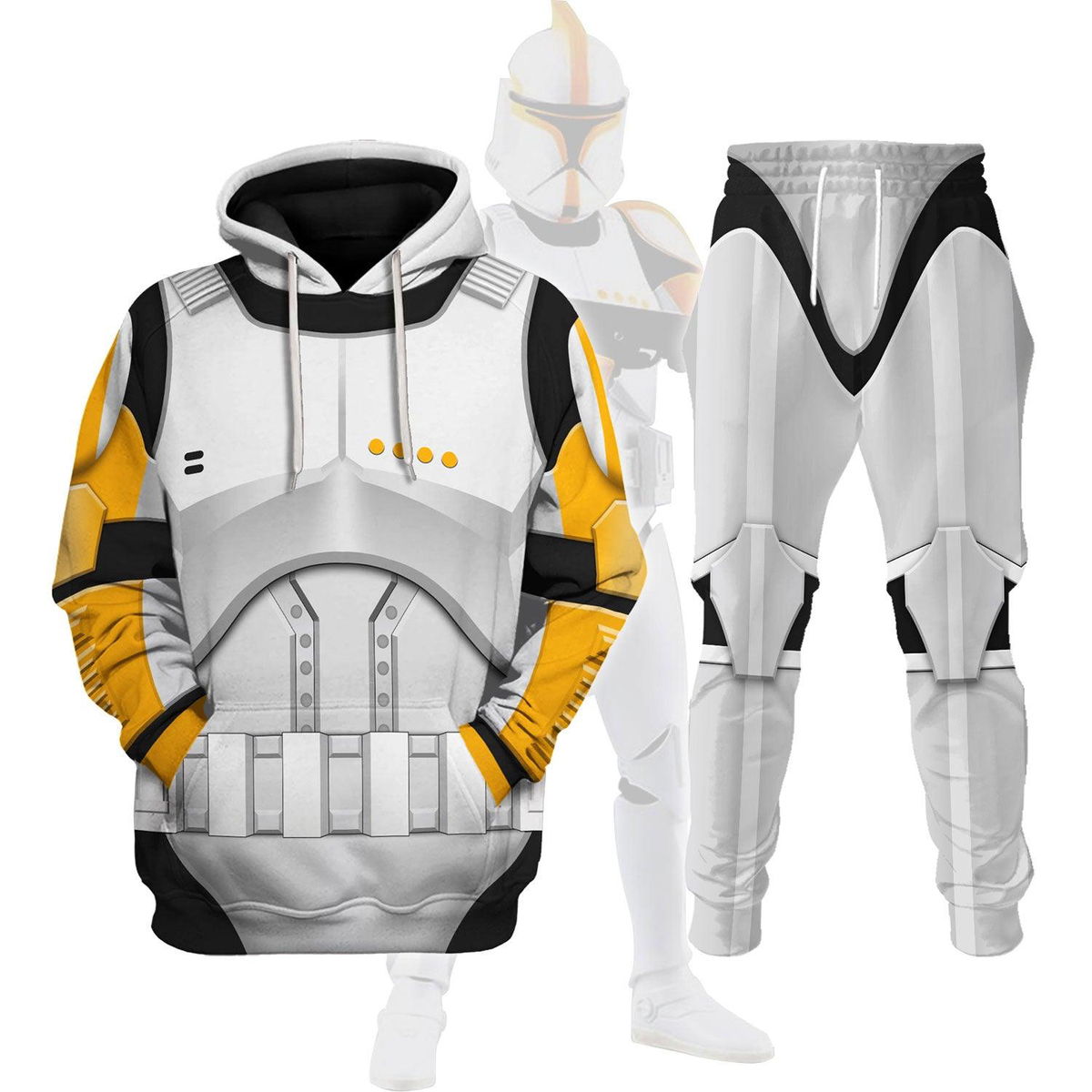 Clone Trooper Commander Costume Hoodie Sweatshirt T-Shirt Sweatpants