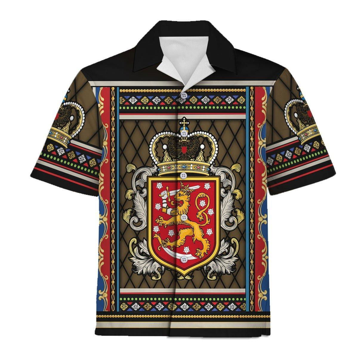 Coat of arms of Finland Hawaiian Shirt