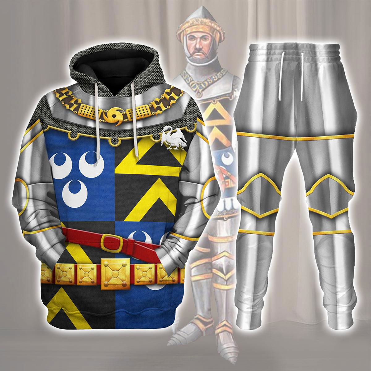 Edmund de Thorpe-Battle of Agincourt Knights Costume Hoodie Sweatshirt T-Shirt Tracksuit