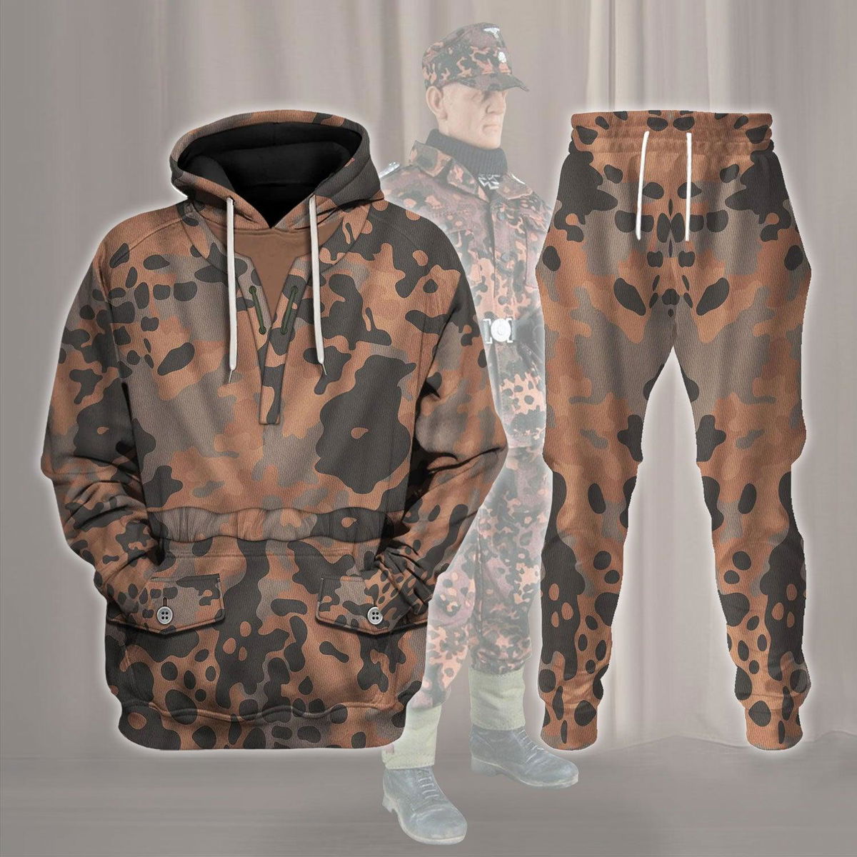 Eichenlaubmuster World War II Costume Hoodie Sweatshirt T-Shirt Tracksuit