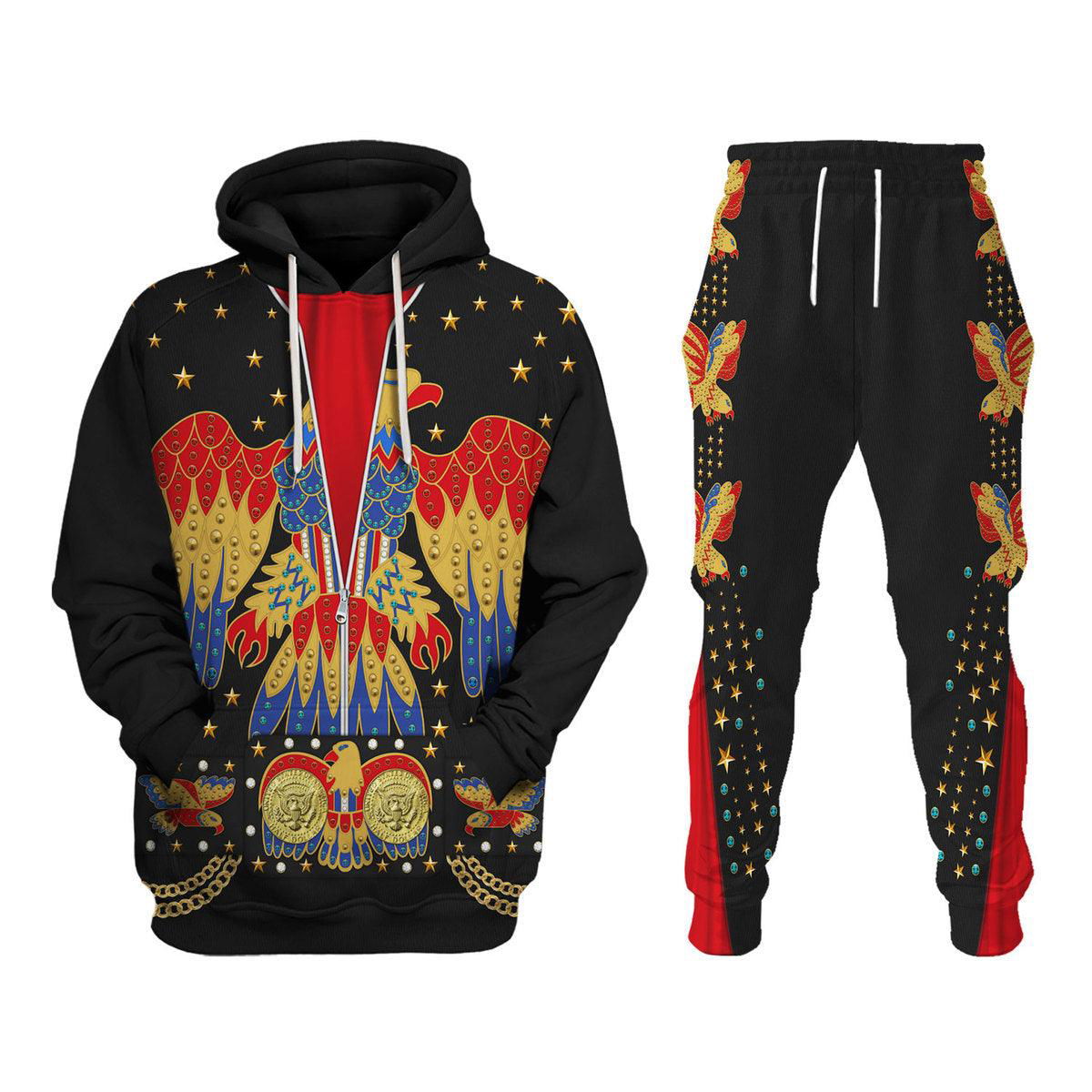 Elvis EAGLE Black Costume Hoodie Sweatshirt T-Shirt Sweatpants