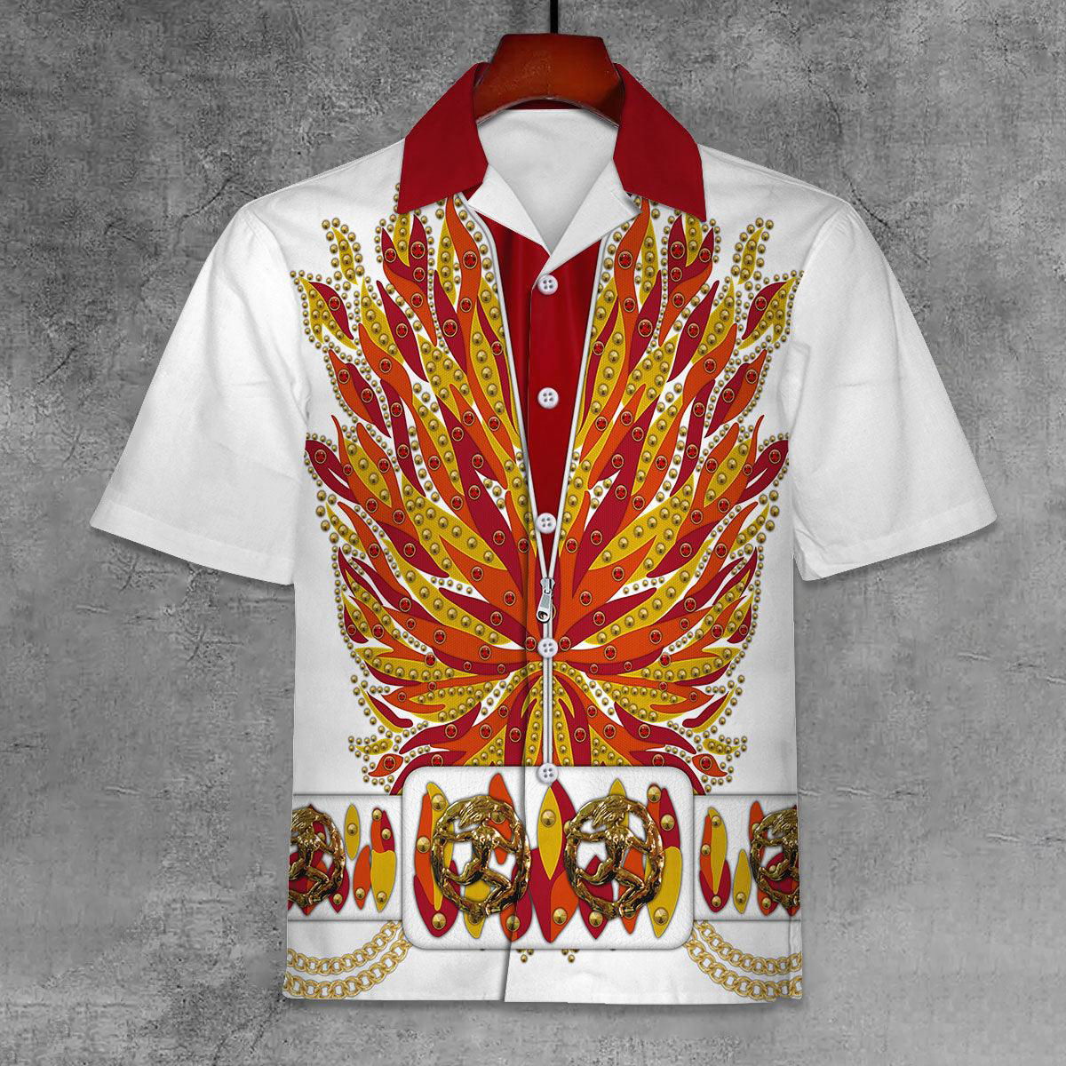 Elvis Flame Unisex Hawaii Shirt