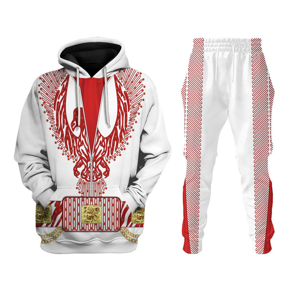 Elvis Red Phoenix Suit Costume Hoodie Sweatshirt T-Shirt Sweatpants