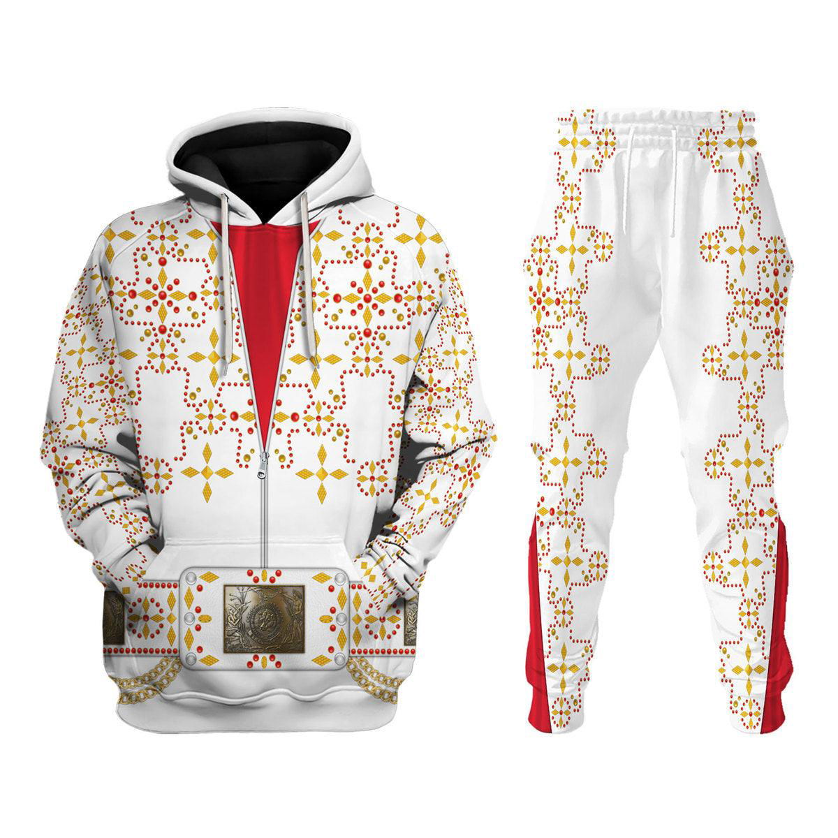 Elvis White Conquistador Costume Hoodie Sweatshirt T-Shirt Sweatpants