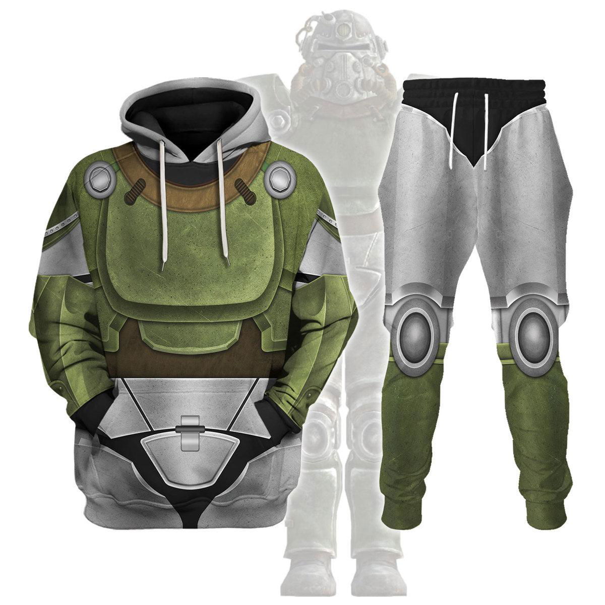 Fallout T-51b Power Armor Hoodie Sweatshirt T-Shirt Tracksuit