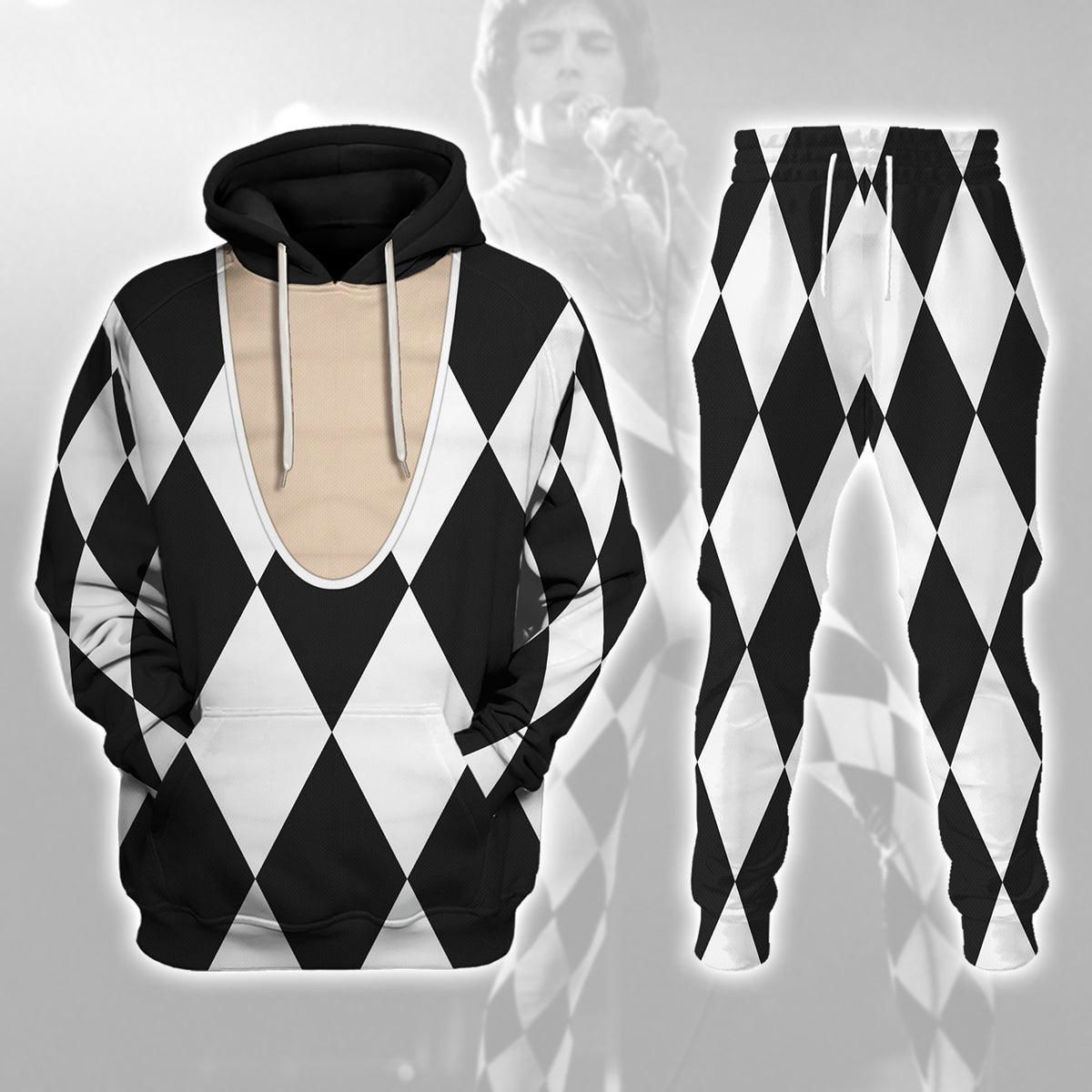 Freddie Mercury ver 2 Costume Hoodie Sweatshirt T-Shirt Tracksuit