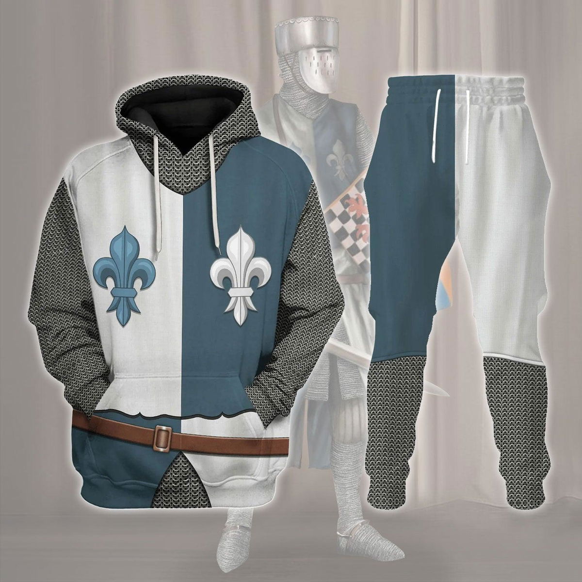 French Knight Costume Hoodie Sweatshirt T-Shirt Tracksuit