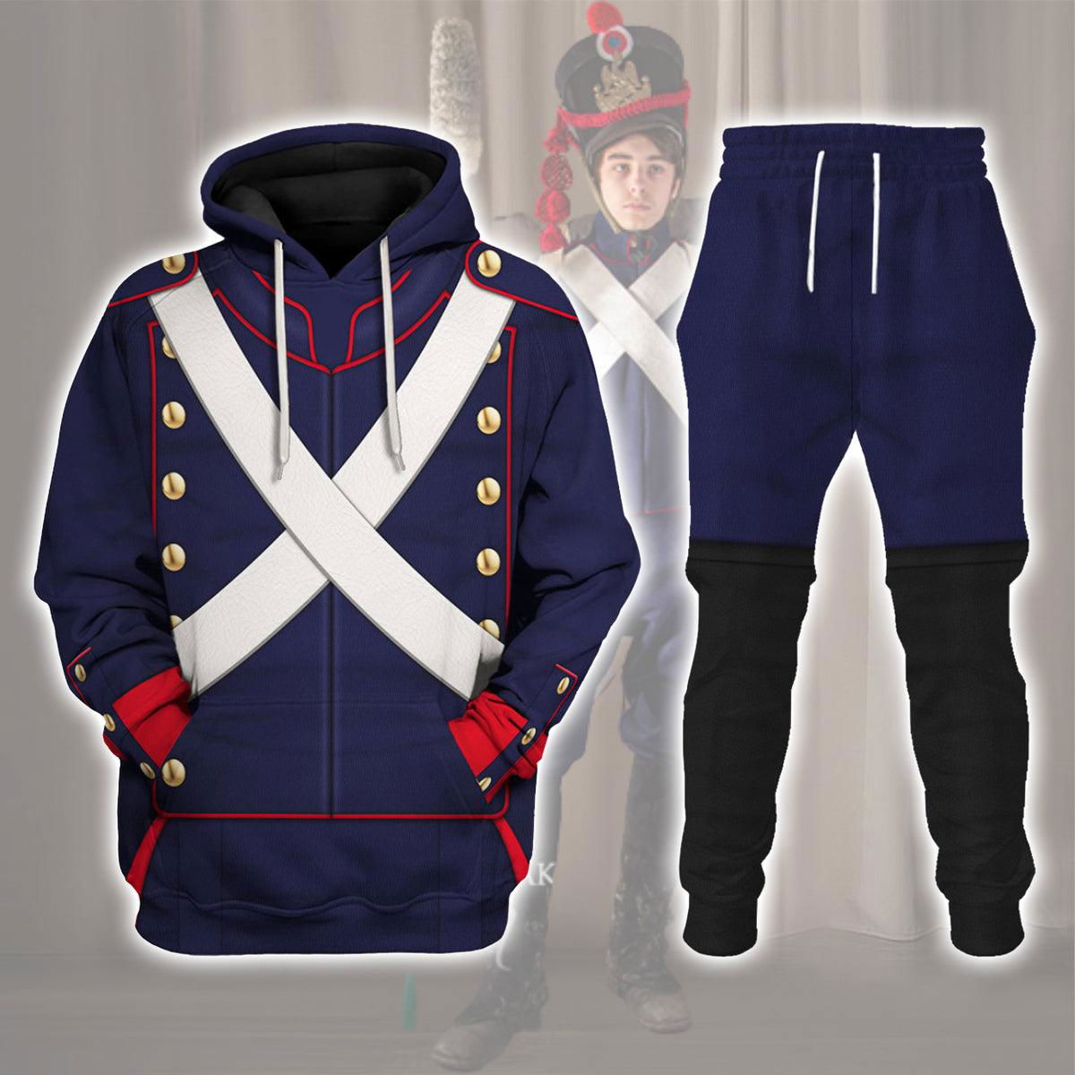 French Line Foot Artillery-1812-1815 Uniform All Over Print Hoodie Sweatshirt T-Shirt Tracksuit