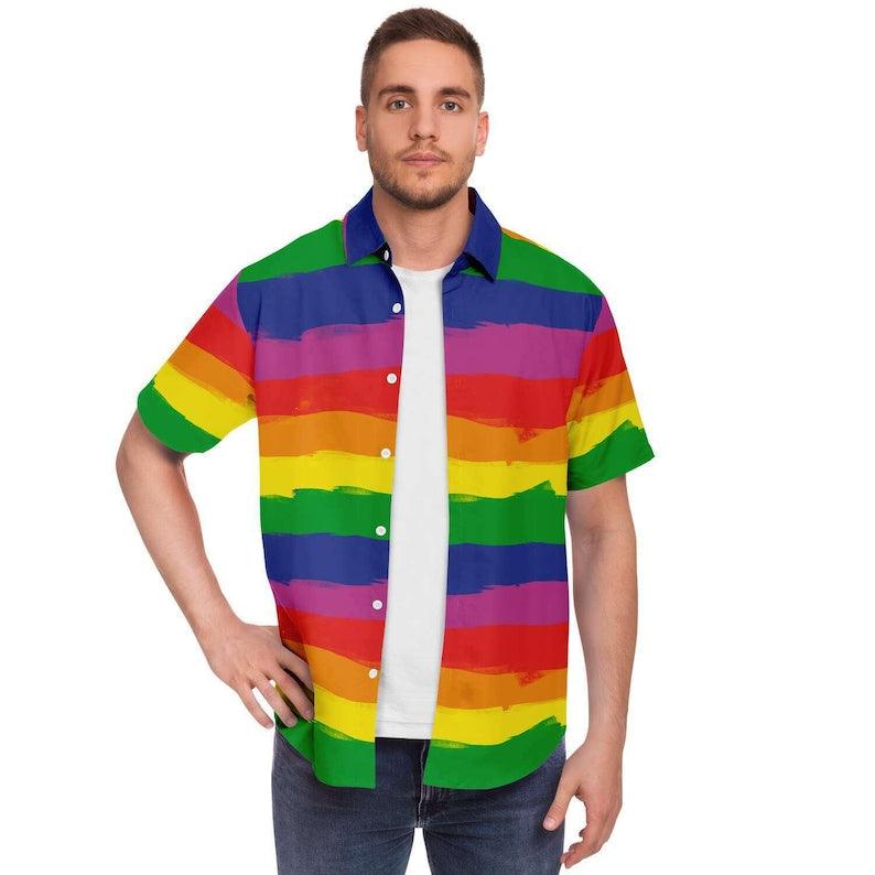 Gay Pride Hawaiian Shirt