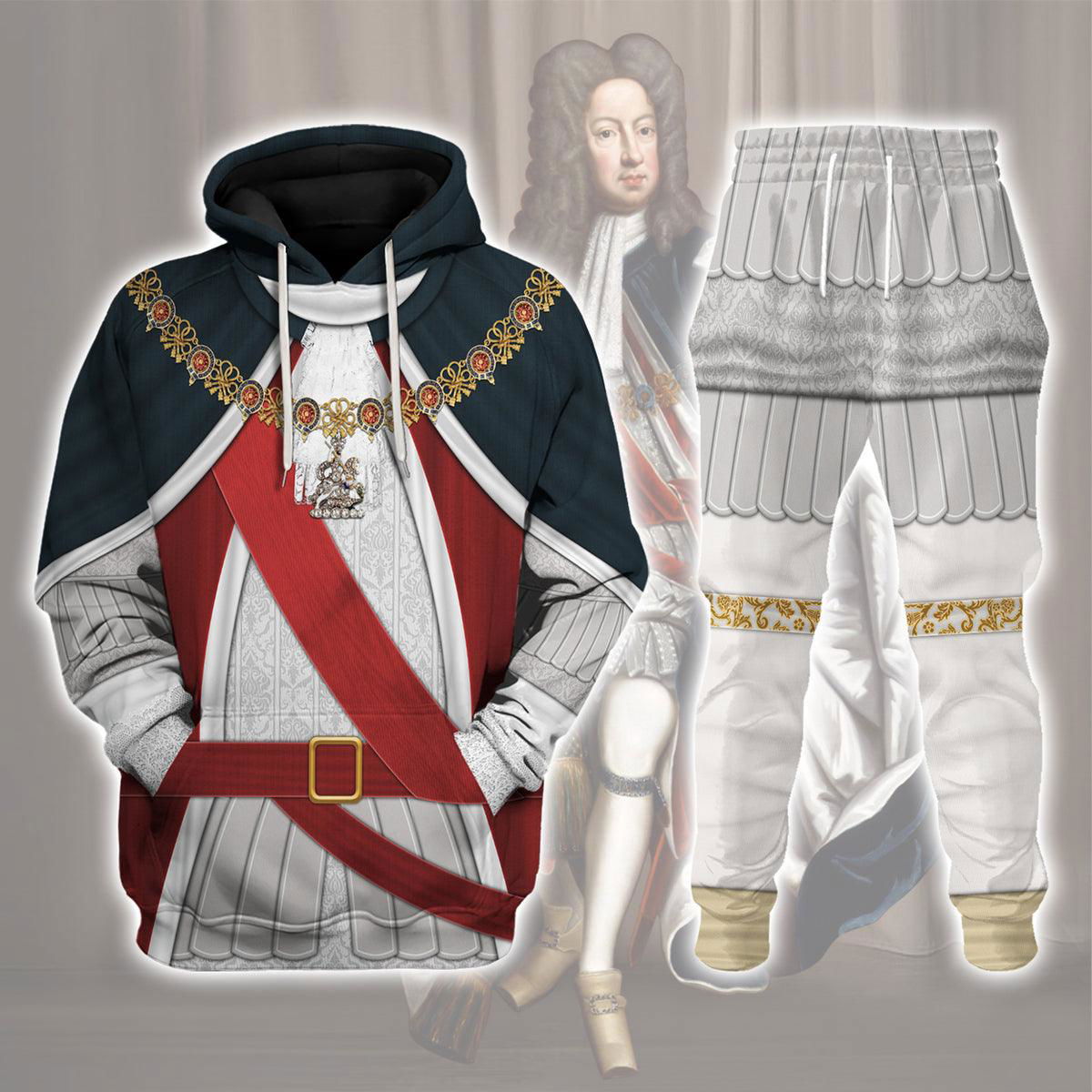 George I of England Costume Hoodie Sweatshirt T-Shirt Tracksuit