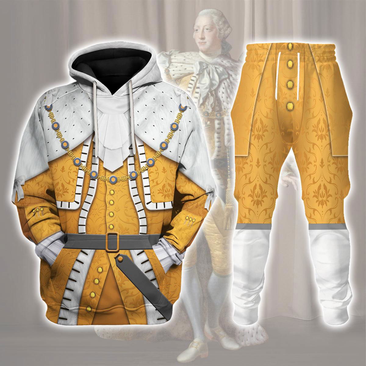 George III of England Costume Hoodie Sweatshirt T-Shirt Tracksuit