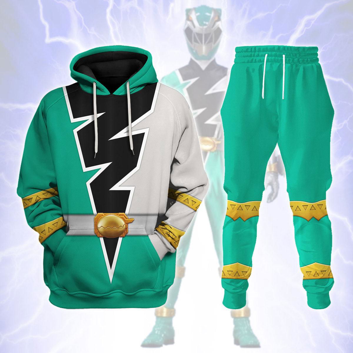 Green Izzy Garcia Ranger Dino Fury Hoodies Sweatshirt T-Shirt Zip Hoodies Sweatpants