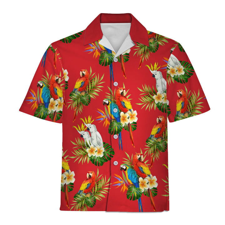 GTA Pacific Legend Parrot Red Hawaiian Shirt