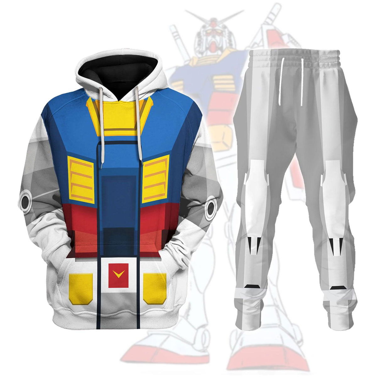 Gundam Robot Costume All Over Print Tracksuit Hoodie