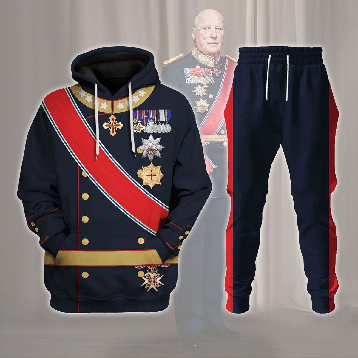 Harald V of Norway King of Norway Costume Hoodie Sweatshirt T-Shirt Tracksuit