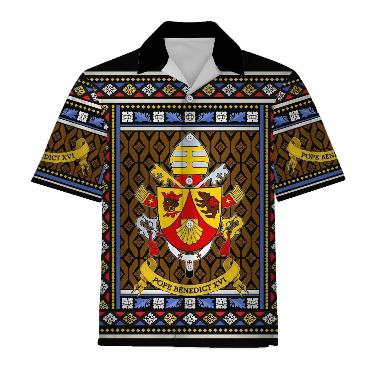 Hawaiian Shirt Benedict XVI Coat Of Arms 3D Apparel