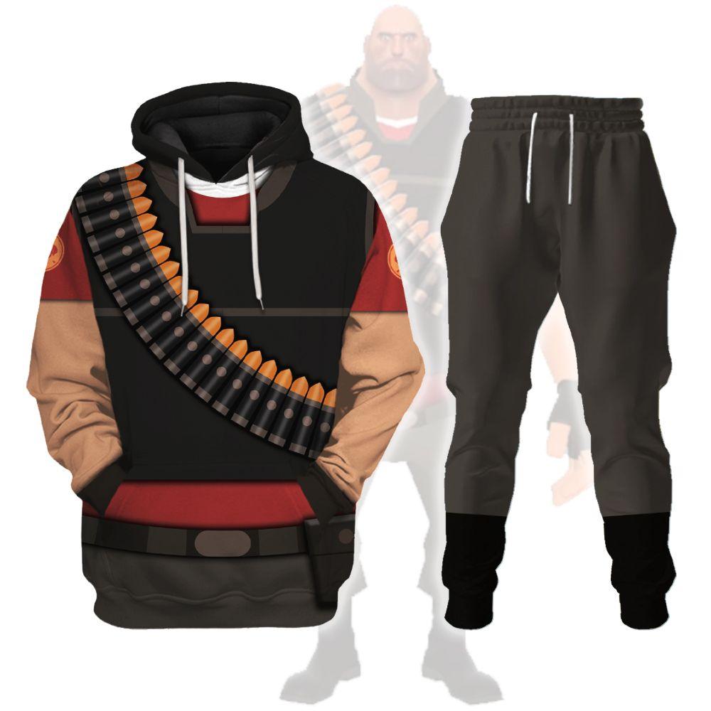 Heavy TF2 Costume Hoodie Sweatshirt T-Shirt Tracksuit