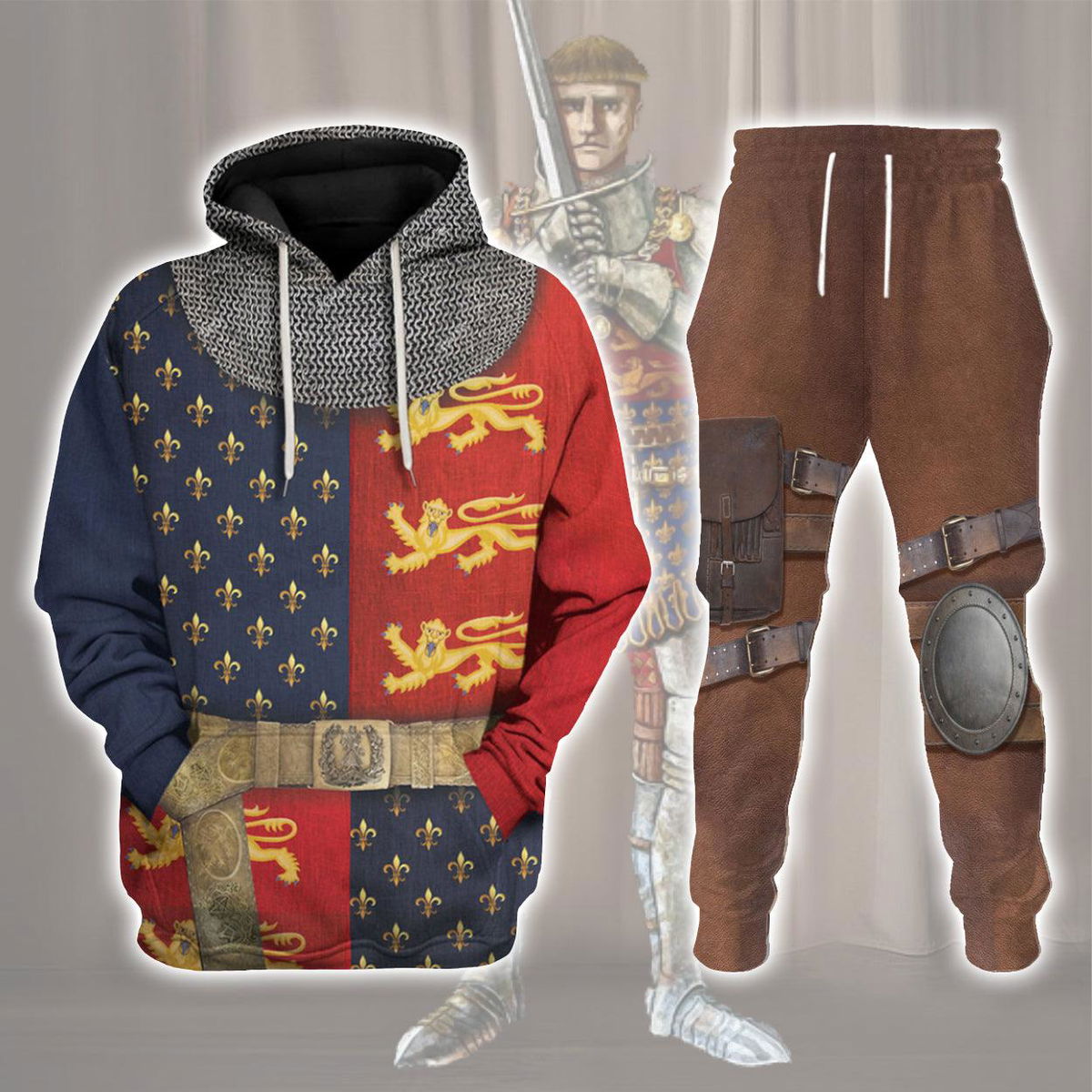 Henry V of England Knight Costume Hoodie Sweatshirt T-Shirt Tracksuit