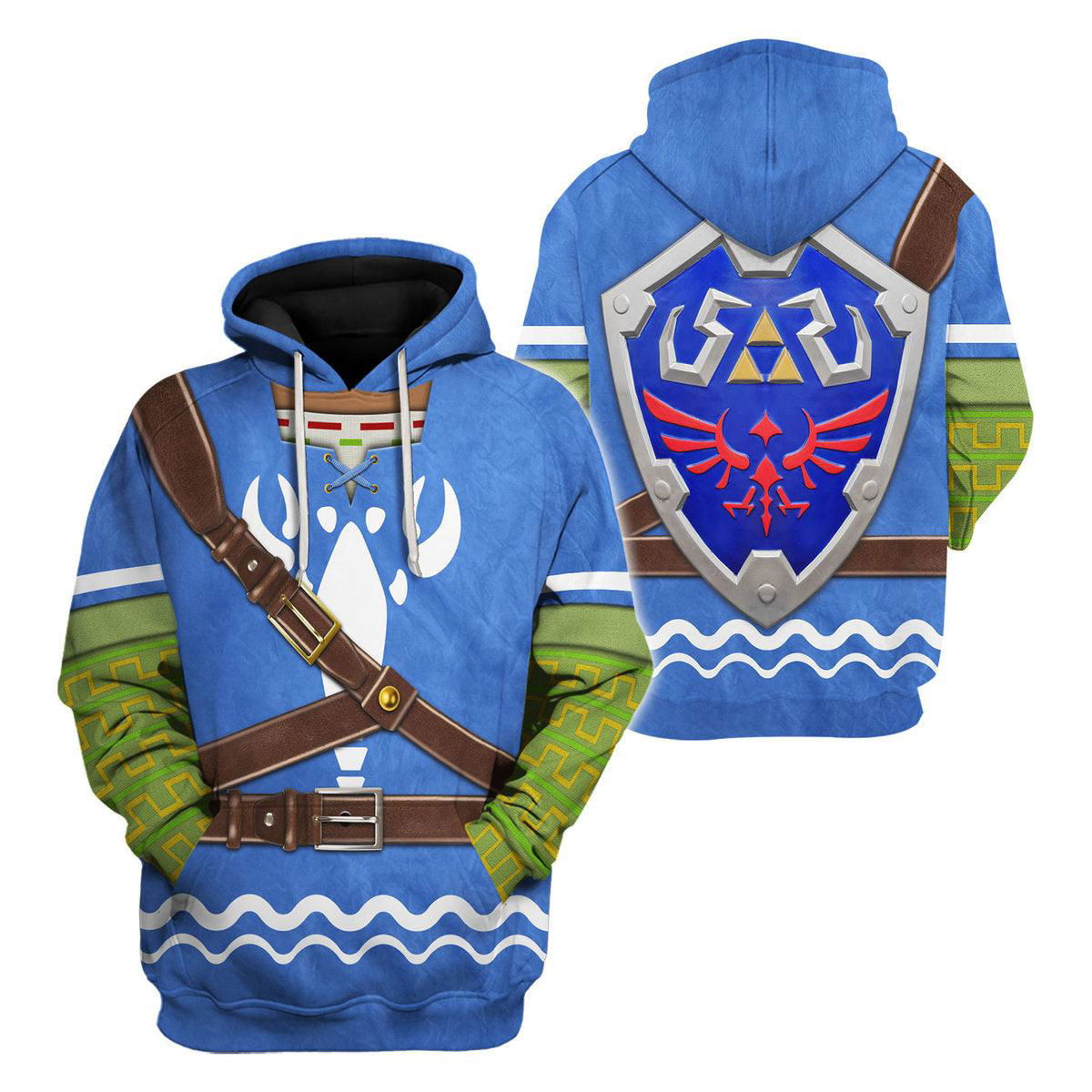 Hero’s Clothes – Wind Waker Attire Shield Unisex Hoodie Sweatshirt T-shirt Sweatpants Cosplay