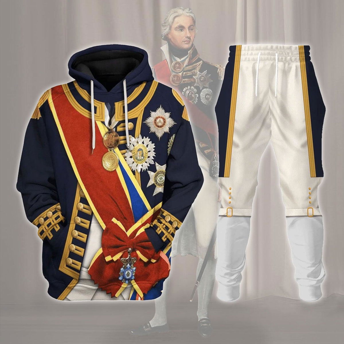 Horatio Nelson 1st Viscount Nelson Navy Sailor Costume Hoodie Sweatshirt T-Shirt Tracksuit