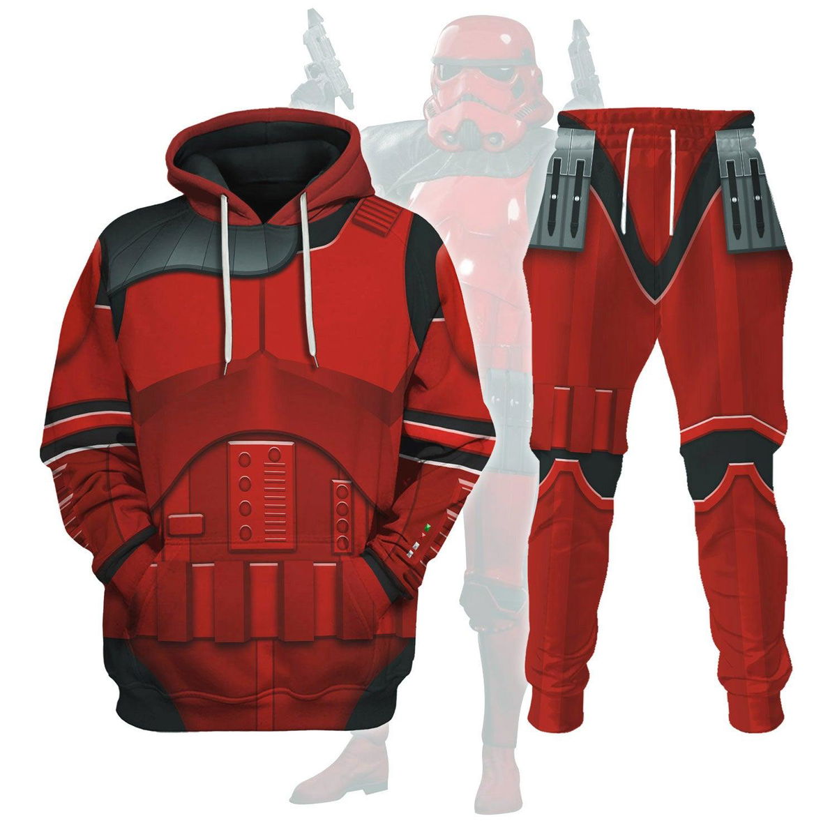 Imprerial Crimson Stormtrooper Costume Hoodie Sweatshirt T-Shirt Sweatpants