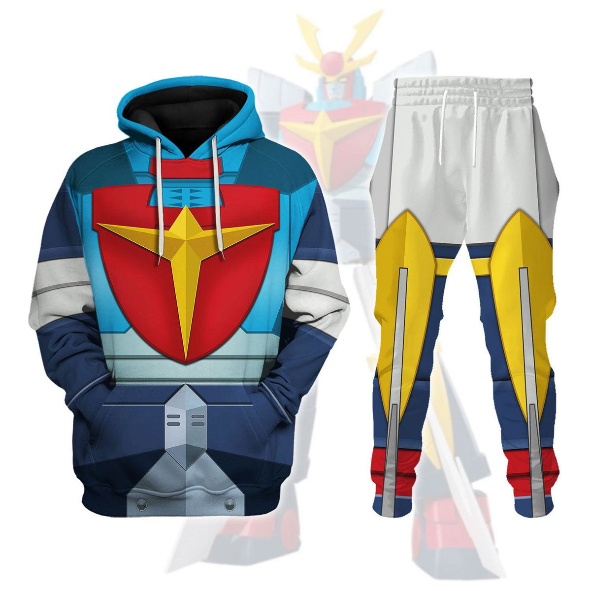 Invincible Steel Man Daitarn 3 Costume Hoodie Sweatshirt T-Shirt Tracksuit