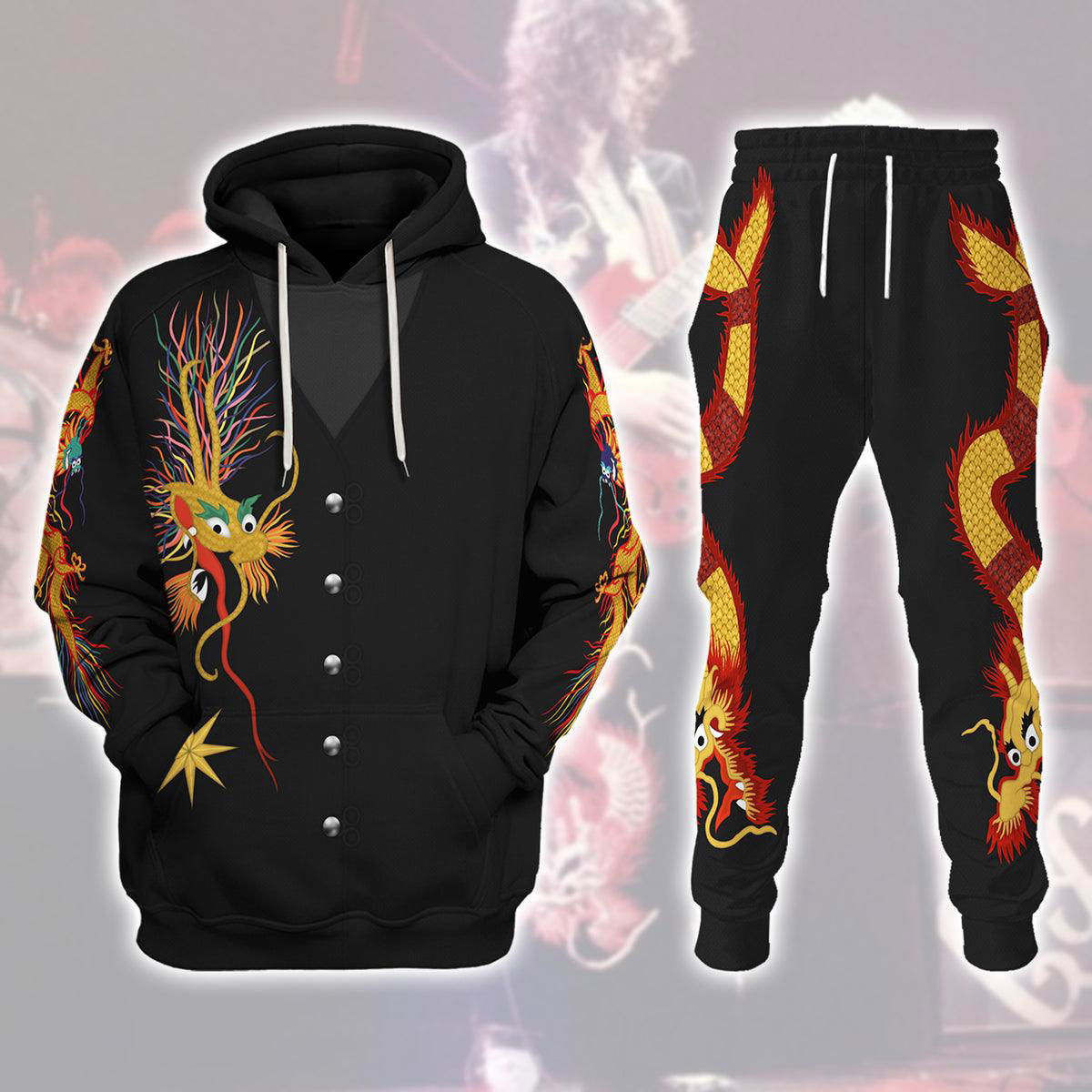 Jimmy Page Dragon Suit Costume Hoodie Sweatshirt T-Shirt Tracksuit