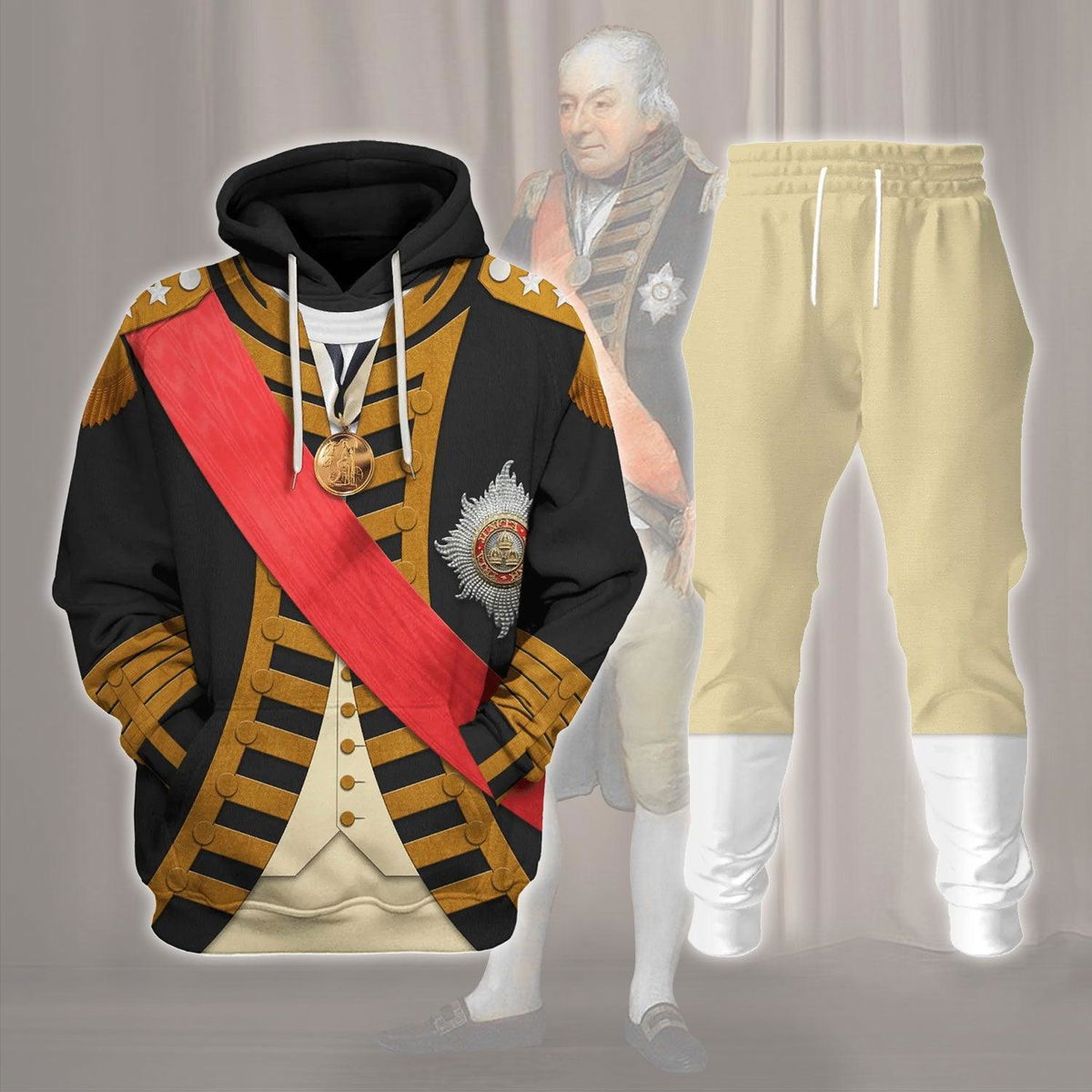 John Jervis 1st Earl of St Vincent Costume Hoodie Sweatshirt T-Shirt Tracksuit