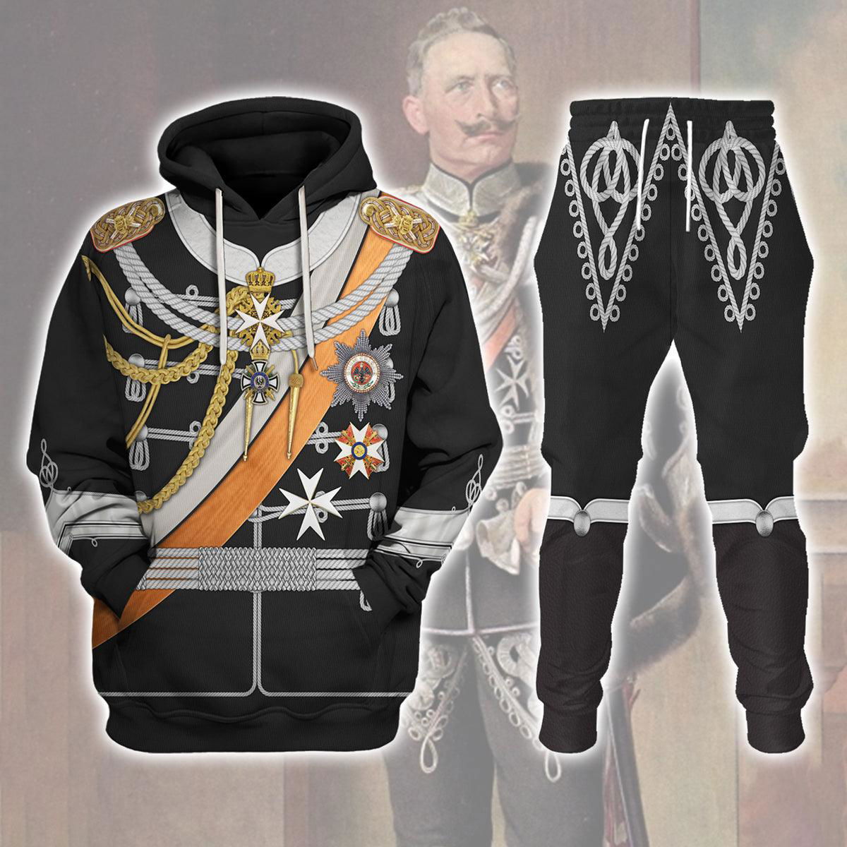 Kaiser Wilhelm II Uniform German Emperor & King of Prussia Costume Hoodie Sweatshirt T-Shirt Tracksuit