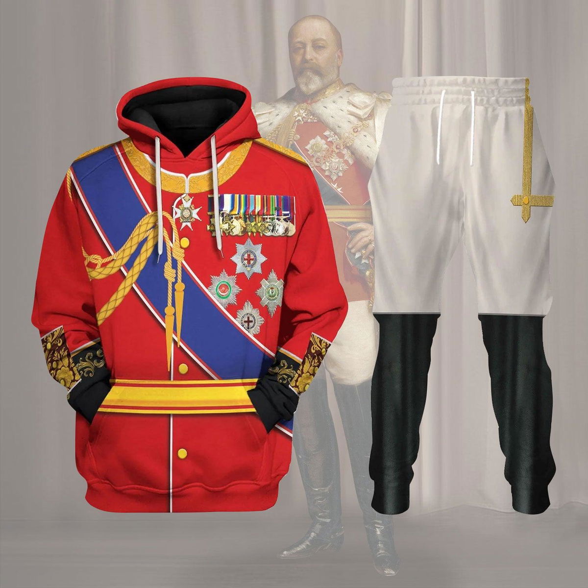 King Edward VII of the United Kingdom Costume Hoodie Sweatshirt T-Shirt Tracksuit