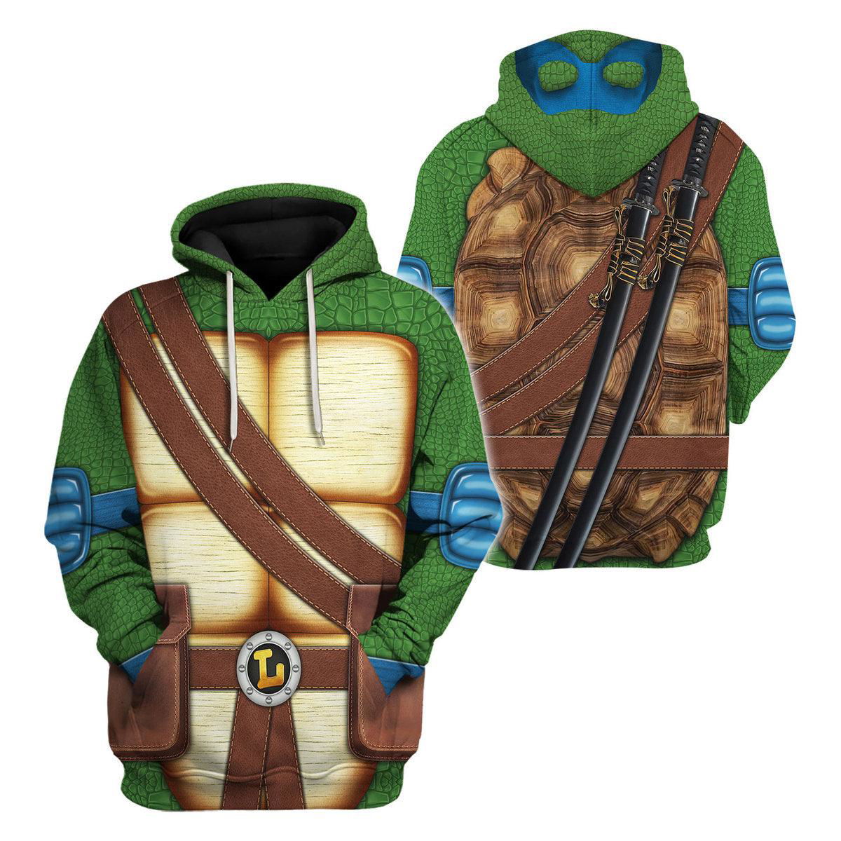 Leonardo Ninja Turtles Costume Hoodie Sweatshirt T-Shirt Zip Hoodie Sweatpants