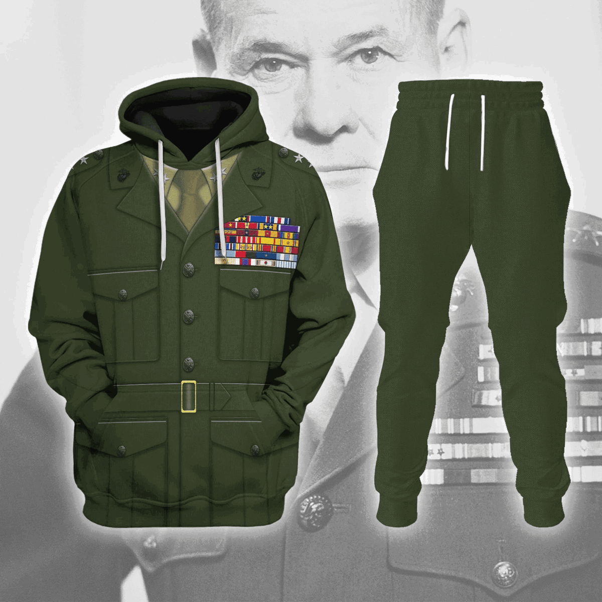 Lieutenant General Lewis Burwell “Chesty” Puller Costume Hoodie Sweatshirt T-Shirt Tracksuit