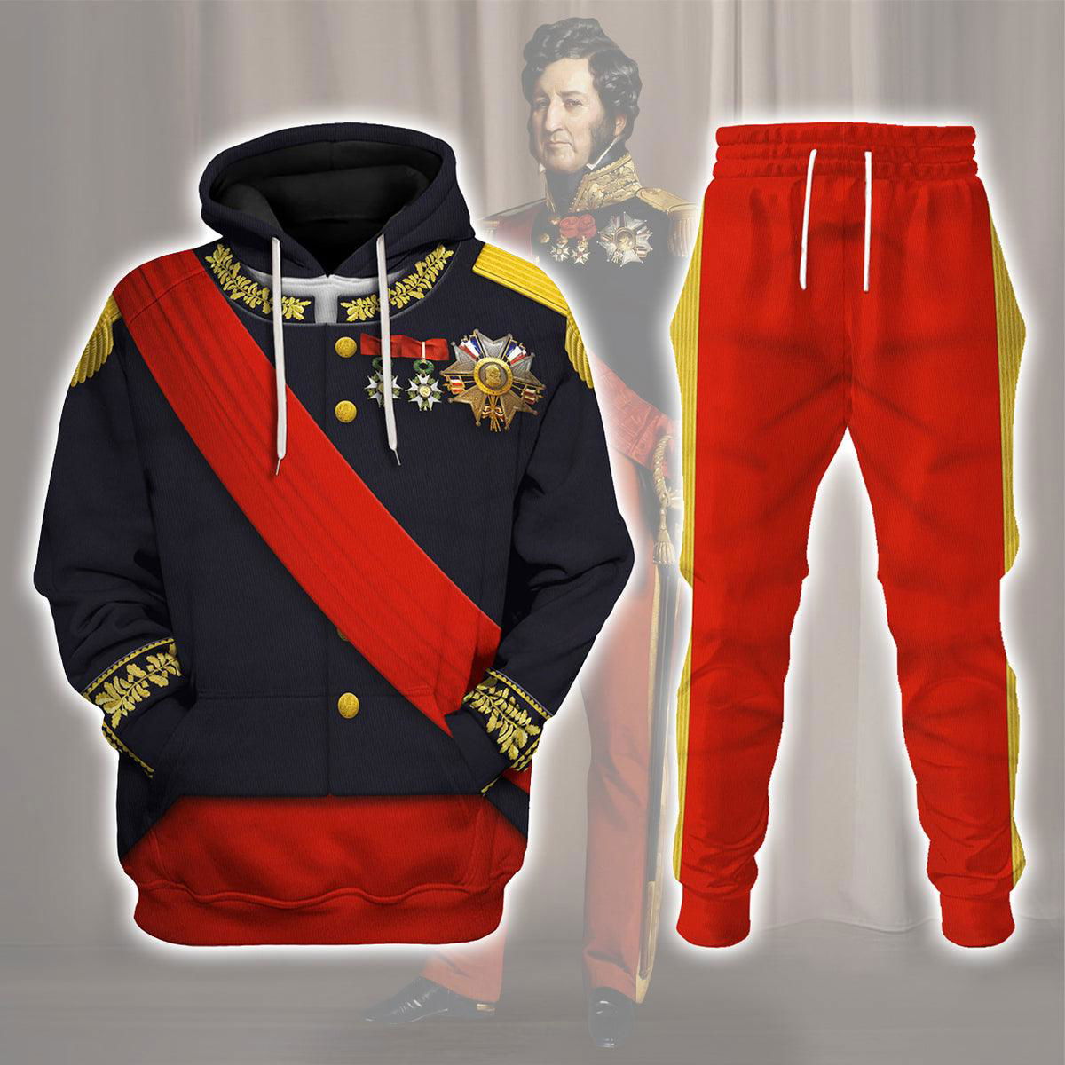 Louis Philippe I of France Uniform All Over Print Hoodie Sweatshirt T-Shirt Tracksuit