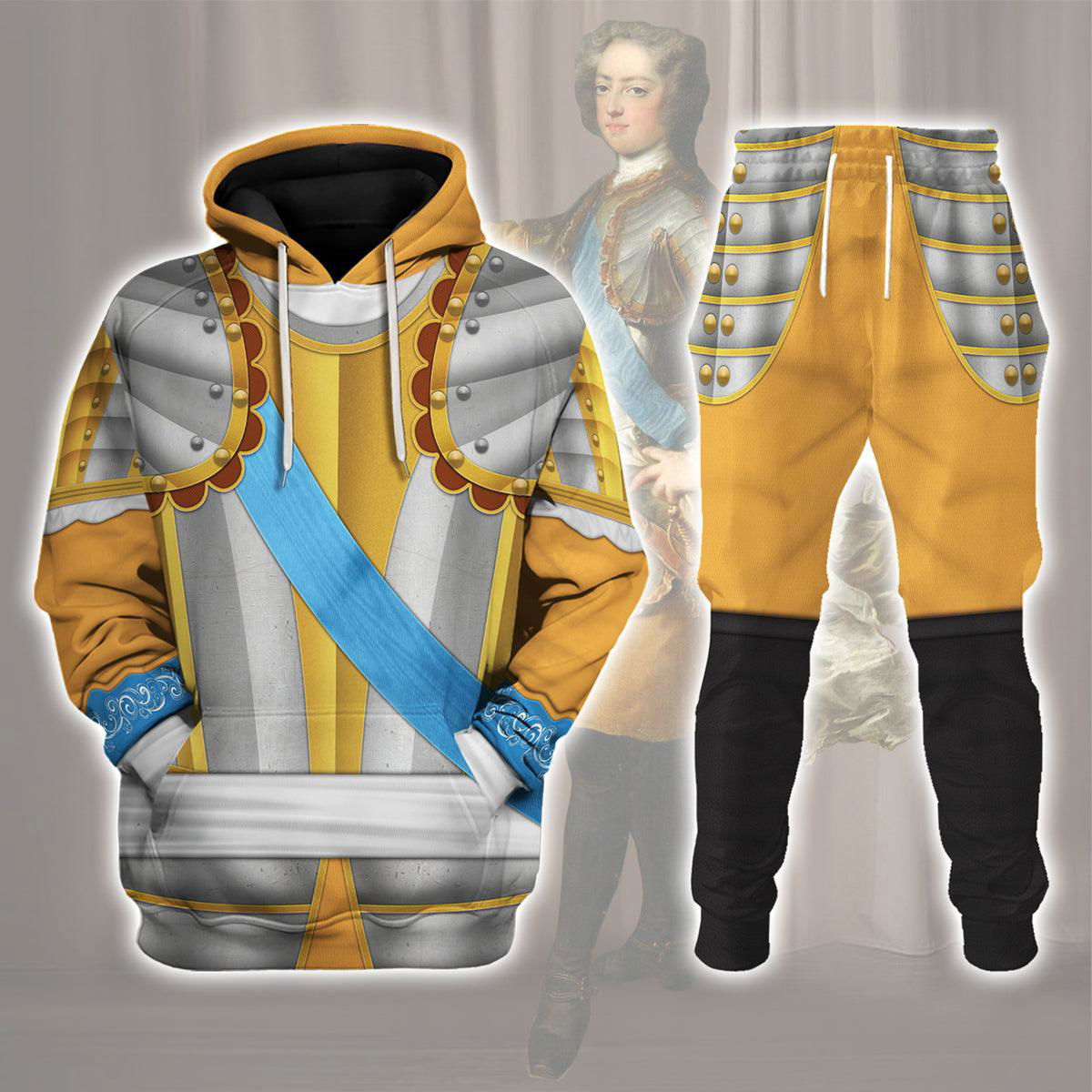 Louis XV of France and Navarre Costume All Over Print Hoodie Sweatshirt T-Shirt Tracksuit