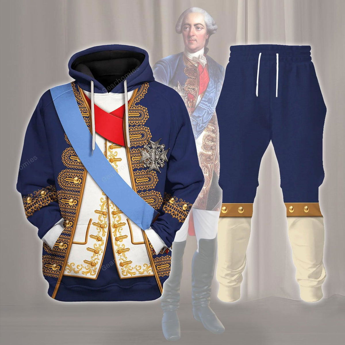 Louis XV of France Costume Hoodie Sweatshirt T-Shirt Tracksuit