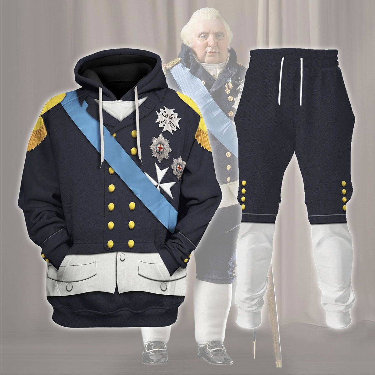 Louis XVIII Of France Costume Hoodie Sweatshirt T-Shirt Tracksuit