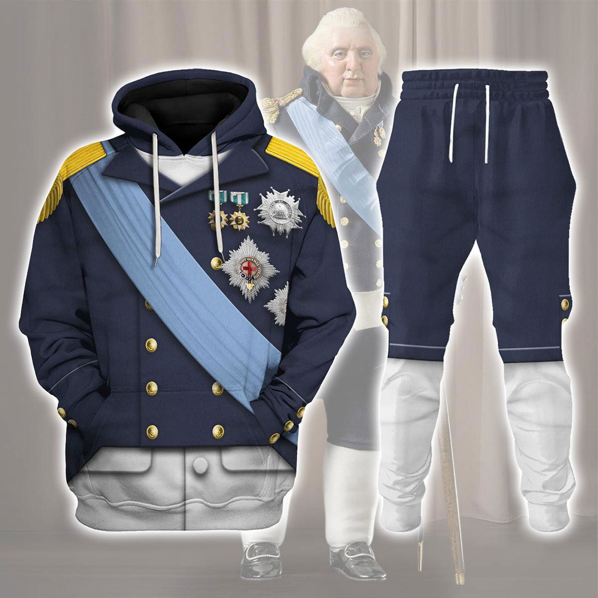 Louis XVIII of France Uniform All Over Print Hoodie Sweatshirt T-Shirt Tracksuit