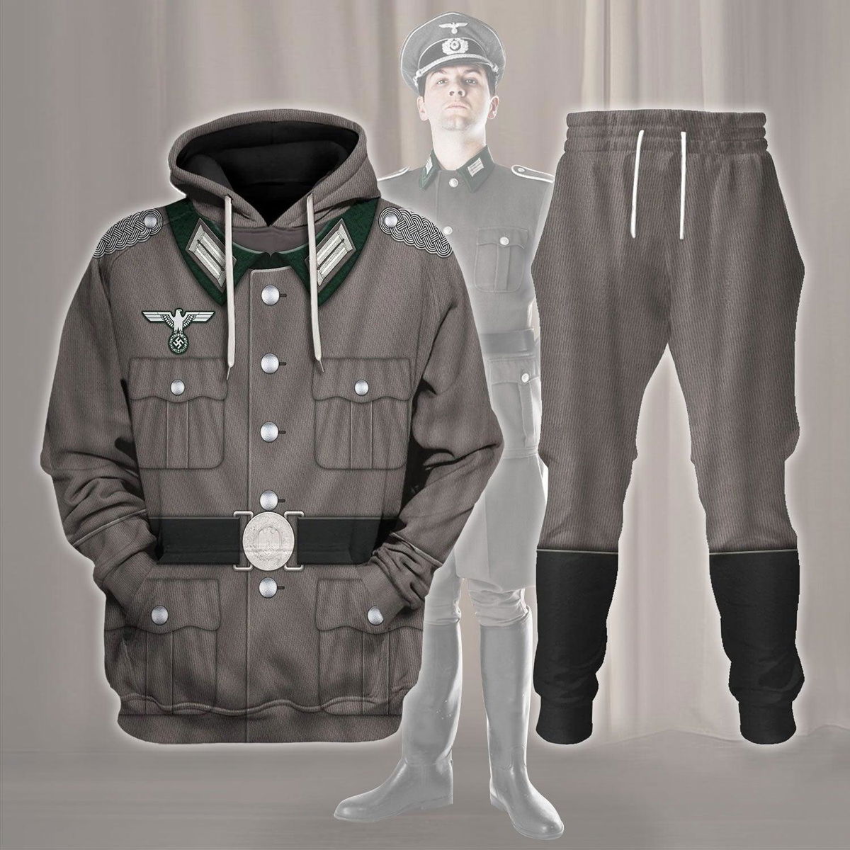 M40 Tunic German Army Heer World War II Costume Hoodie Sweatshirt T-Shirt Tracksuit