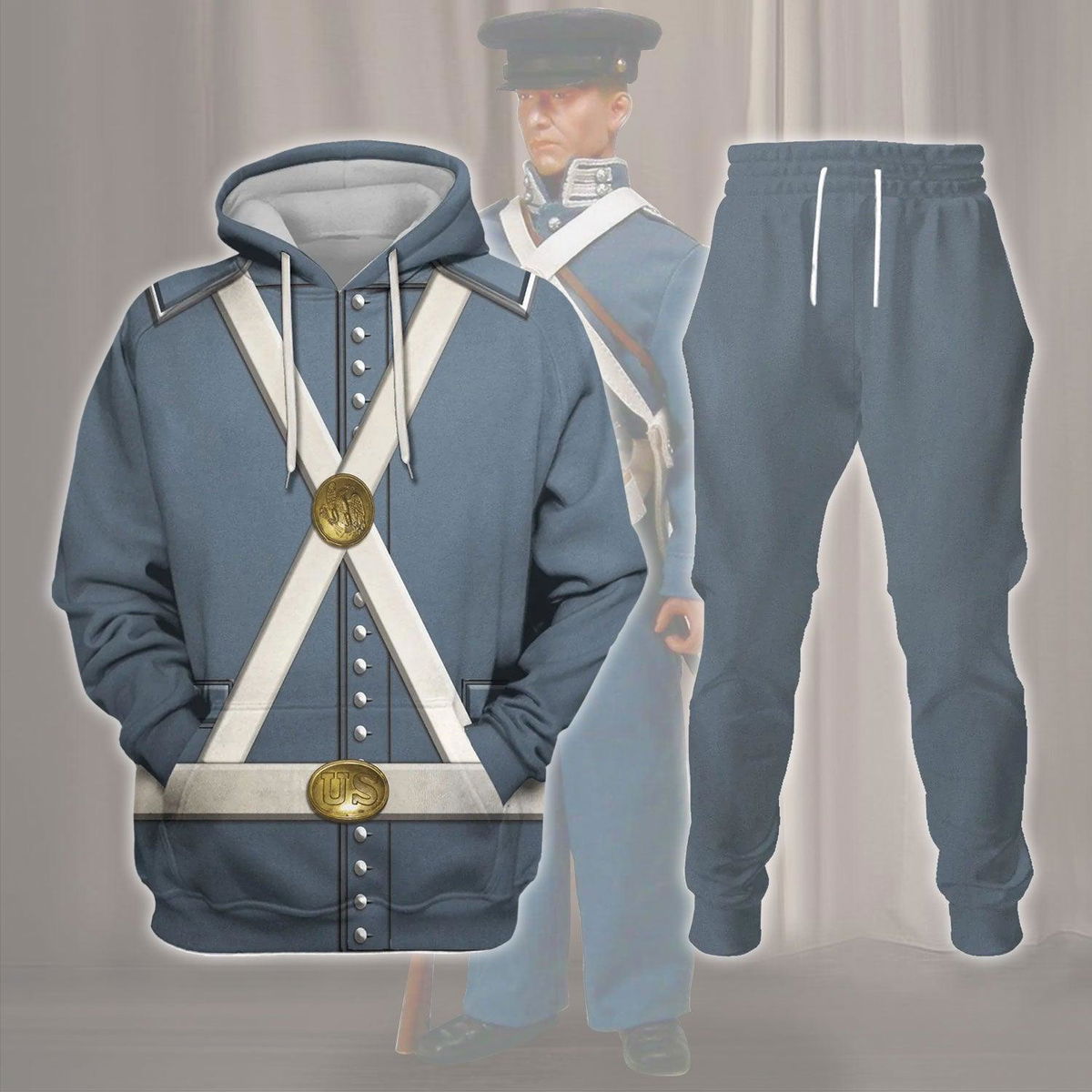 Mexican War US Army Costume Hoodie Sweatshirt T-Shirt Tracksuit