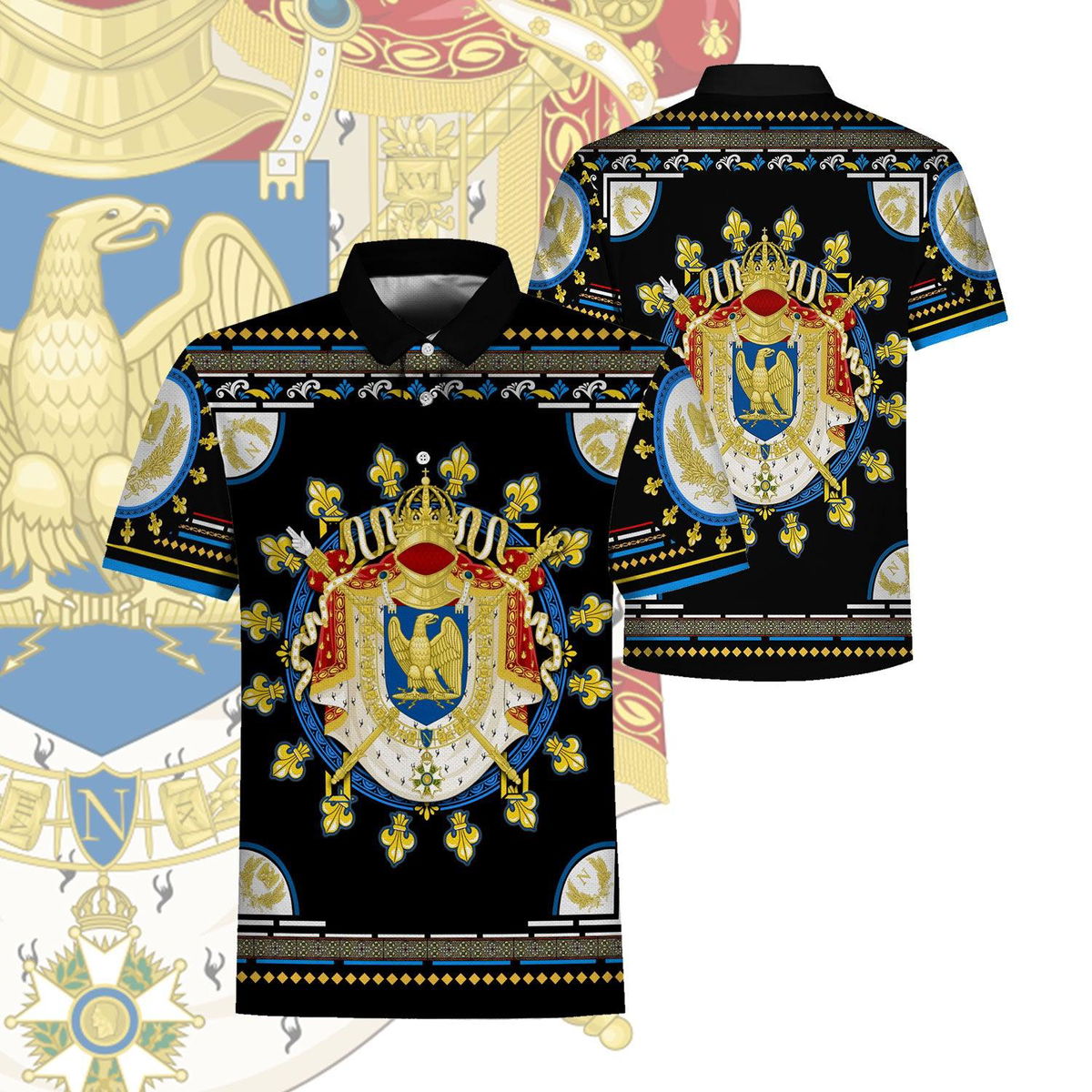 Napoleon Coat of Arms Tops All Over Printed