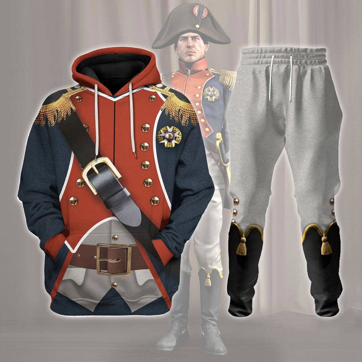 Napoleon Infantryman Costume Hoodie Sweatshirt T-Shirt Tracksuit