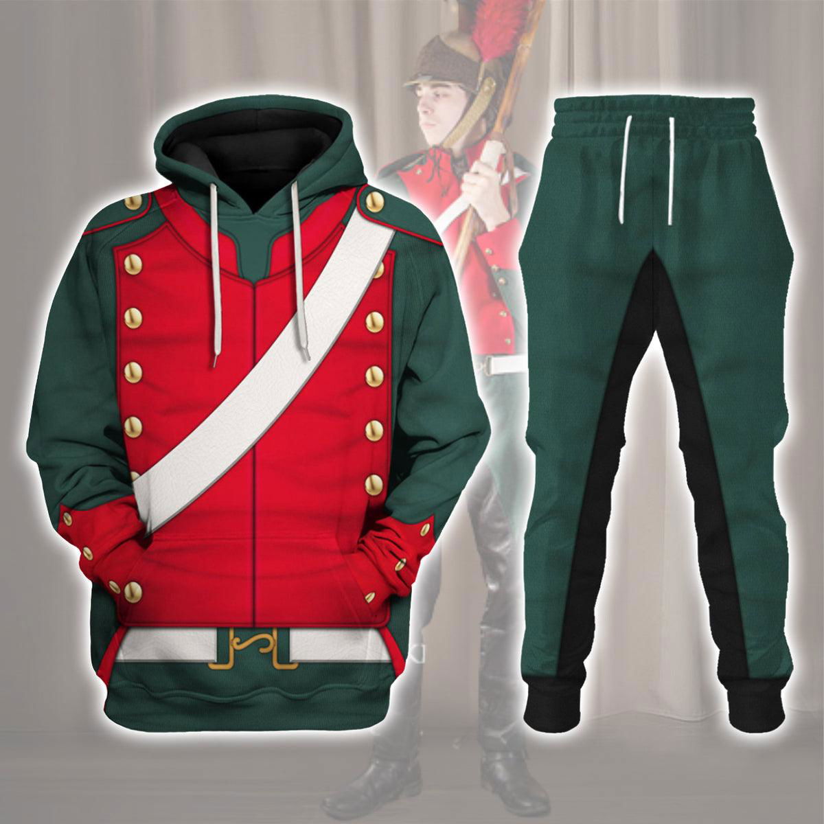 Napoleonic French Light Cavalry-Lancer (1812-1815) Uniform All Over Print Hoodie Sweatshirt T-Shirt Tracksuit