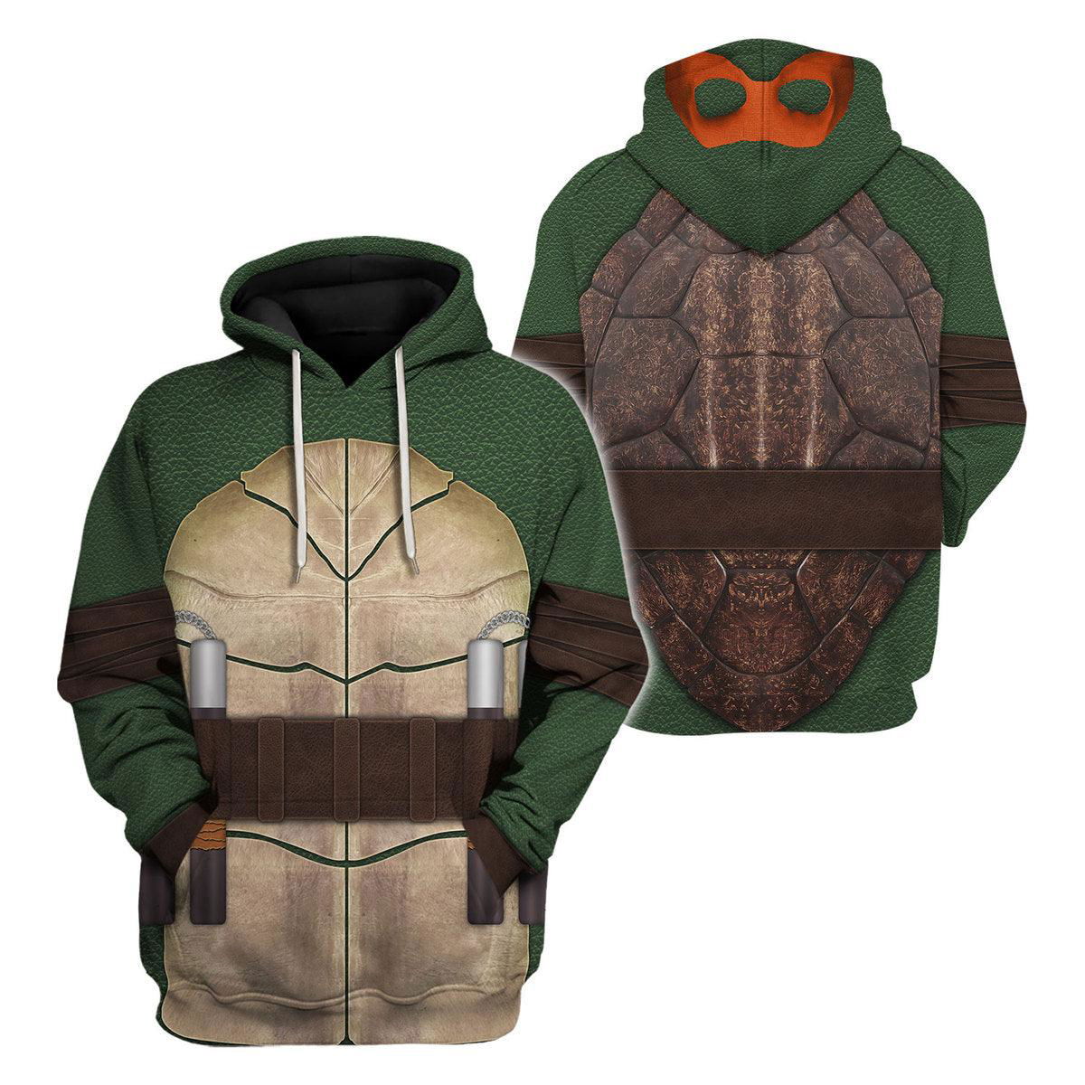 Ninja Turtles Michelangelo Costume Hoodie Sweatshirt T-Shirt Zip Hoodie Sweatpants