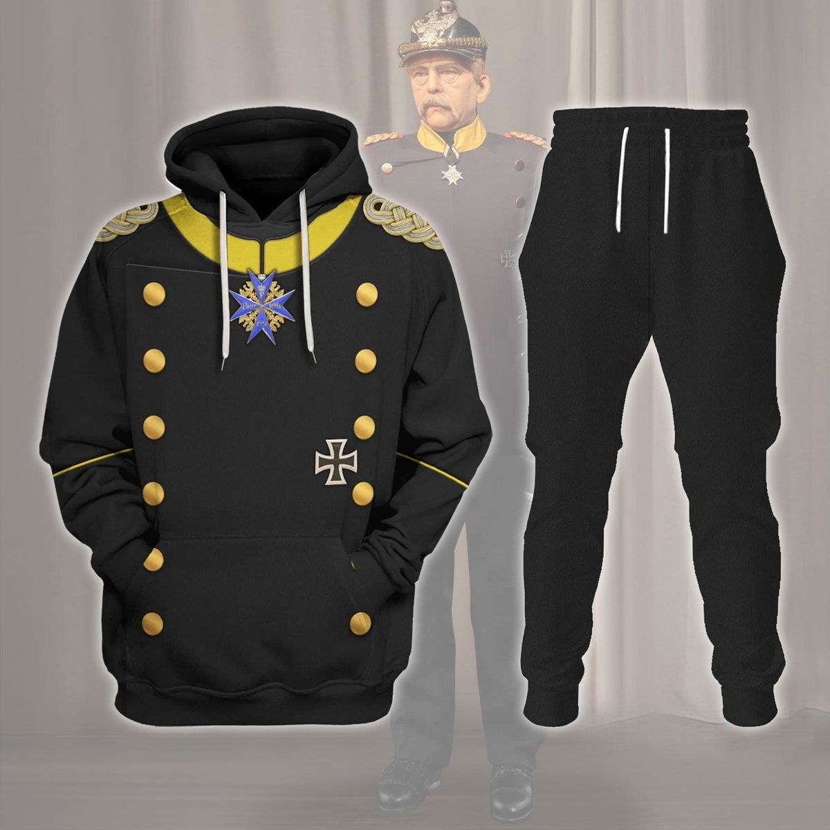 Otto Von Bismarck Prince of Bismarck Costume Hoodie Sweatshirt T-Shirt Tracksuit